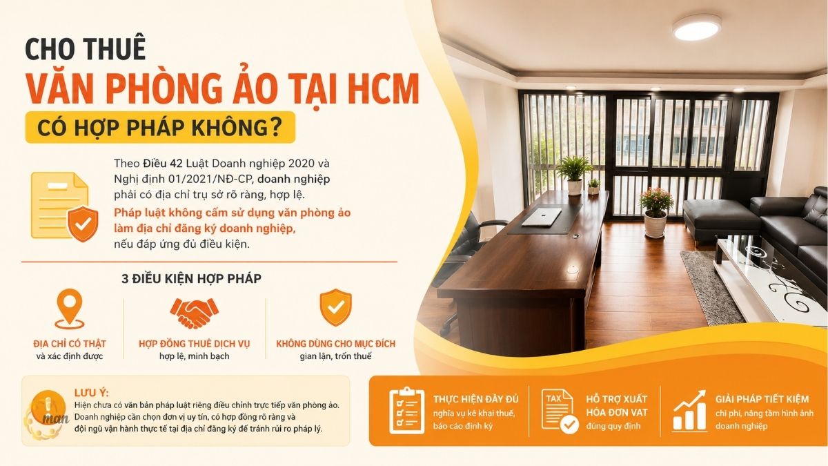 Cho thuê văn phòng ảo HCM có hợp pháp không?