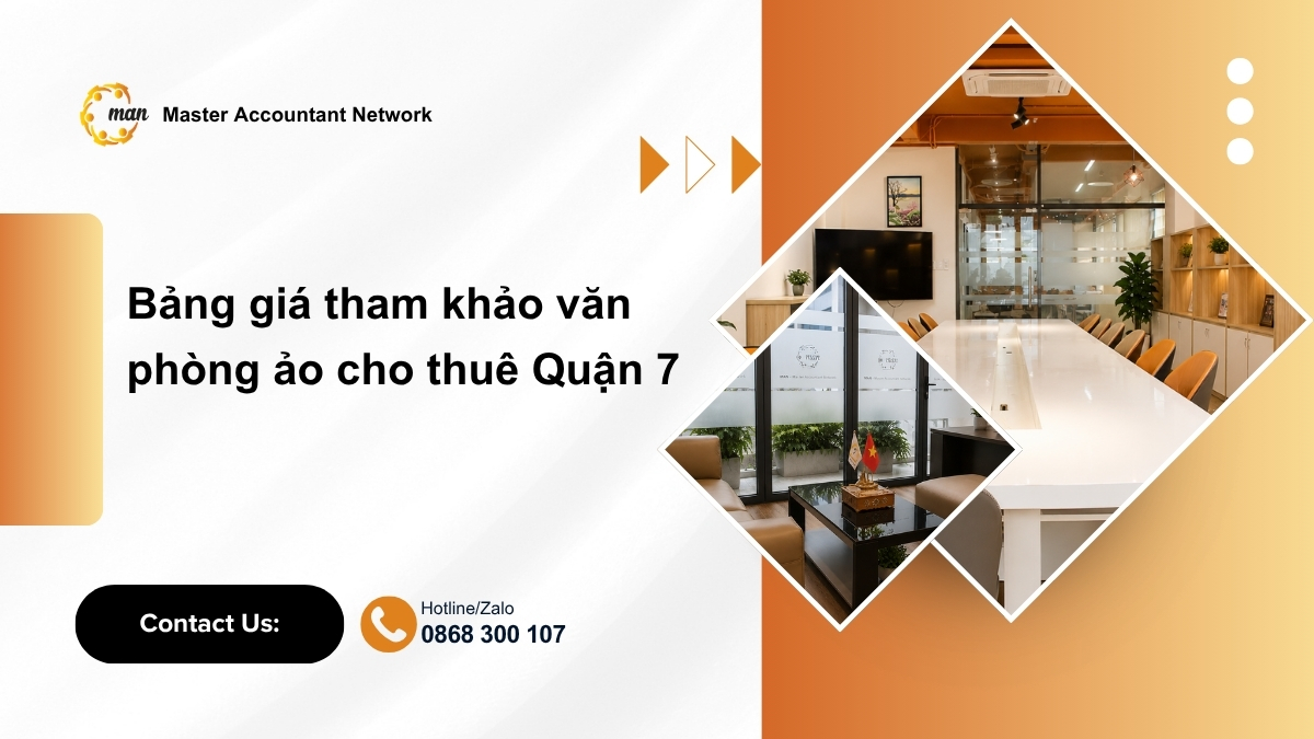 Bảng giá tham khảo văn phòng ảo cho thuê Quận 7