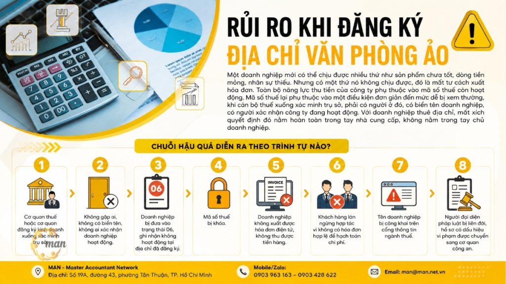 Rủi ro khi đăng ký địa chỉ văn phòng ảo