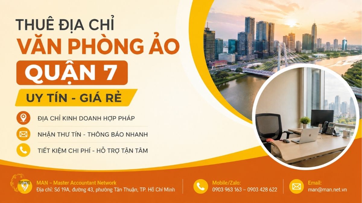 Thuê địa chỉ văn phòng ảo Quận 7 uy tín, giá rẻ