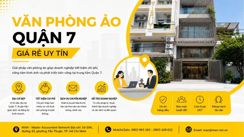 Văn phòng ảo Quận 7 giá rẻ