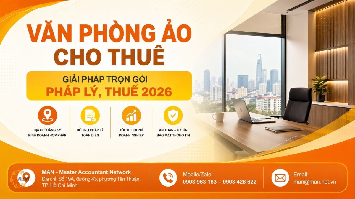 Văn phòng ảo cho thuê: Giải pháp trọn gói pháp lý, thuế 2026